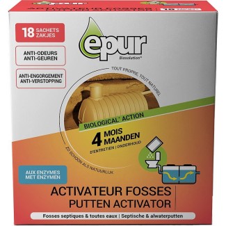 Activateur biologique pour fosse septique 4 mois 18 sachets