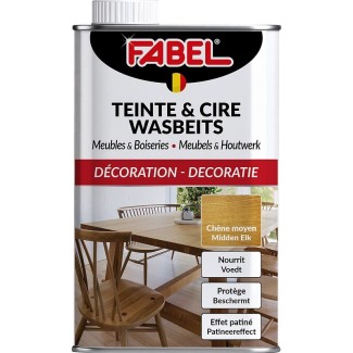 Teinte & cire chêne moyen 500 ml