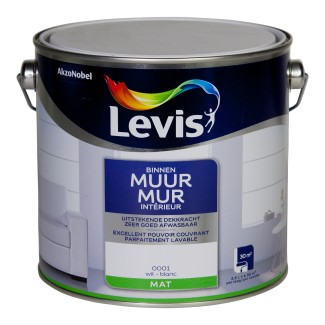 Levis mur interieur mat blanc 2,5l