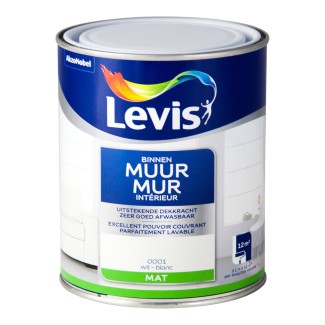 Levis mur interieur mat blanc 2,5l